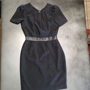 H&M black textured patterned dress